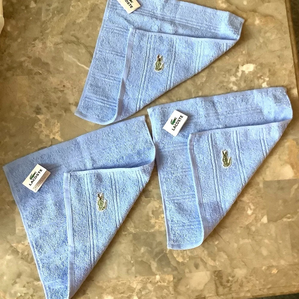 Lacoste Sky Blue face cloth Trio